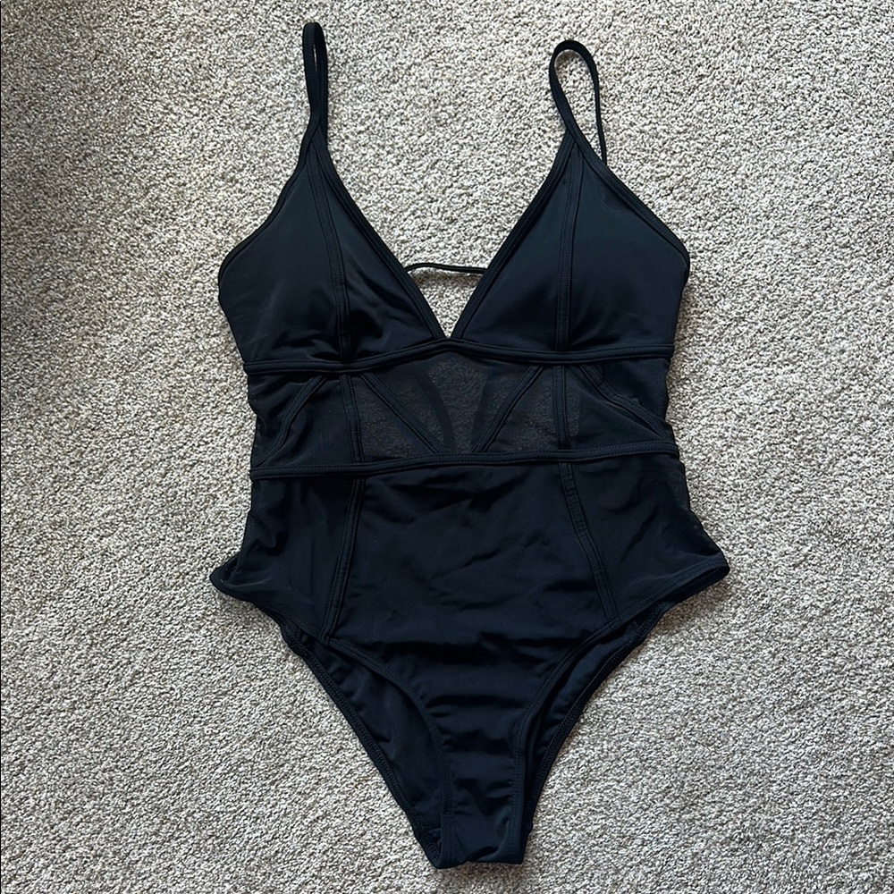 Sports Illustrated Swim Black One Piece